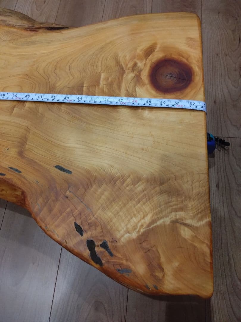 檜の耳付きテーブル・ベンチ・看板用板　値下げ❕檜の杢目が綺麗❕