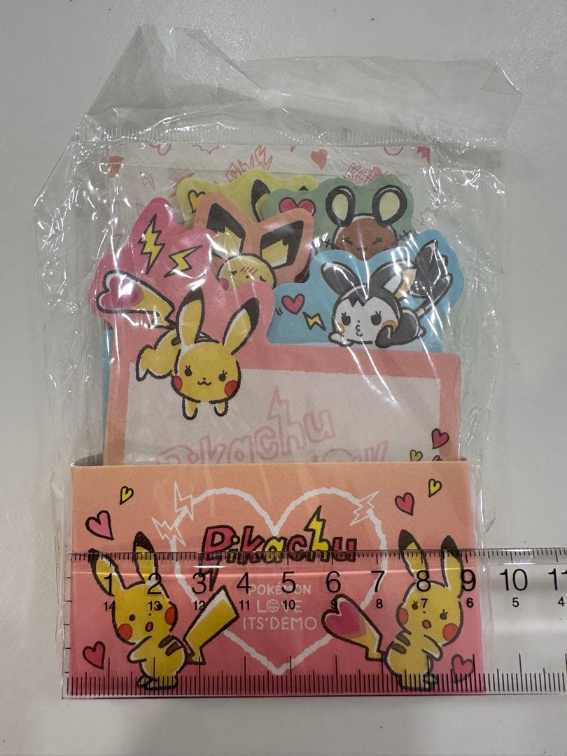 イッツデモ　ポケモン　電気タイプ　2色ボールペン　5柄付箋　2点セット