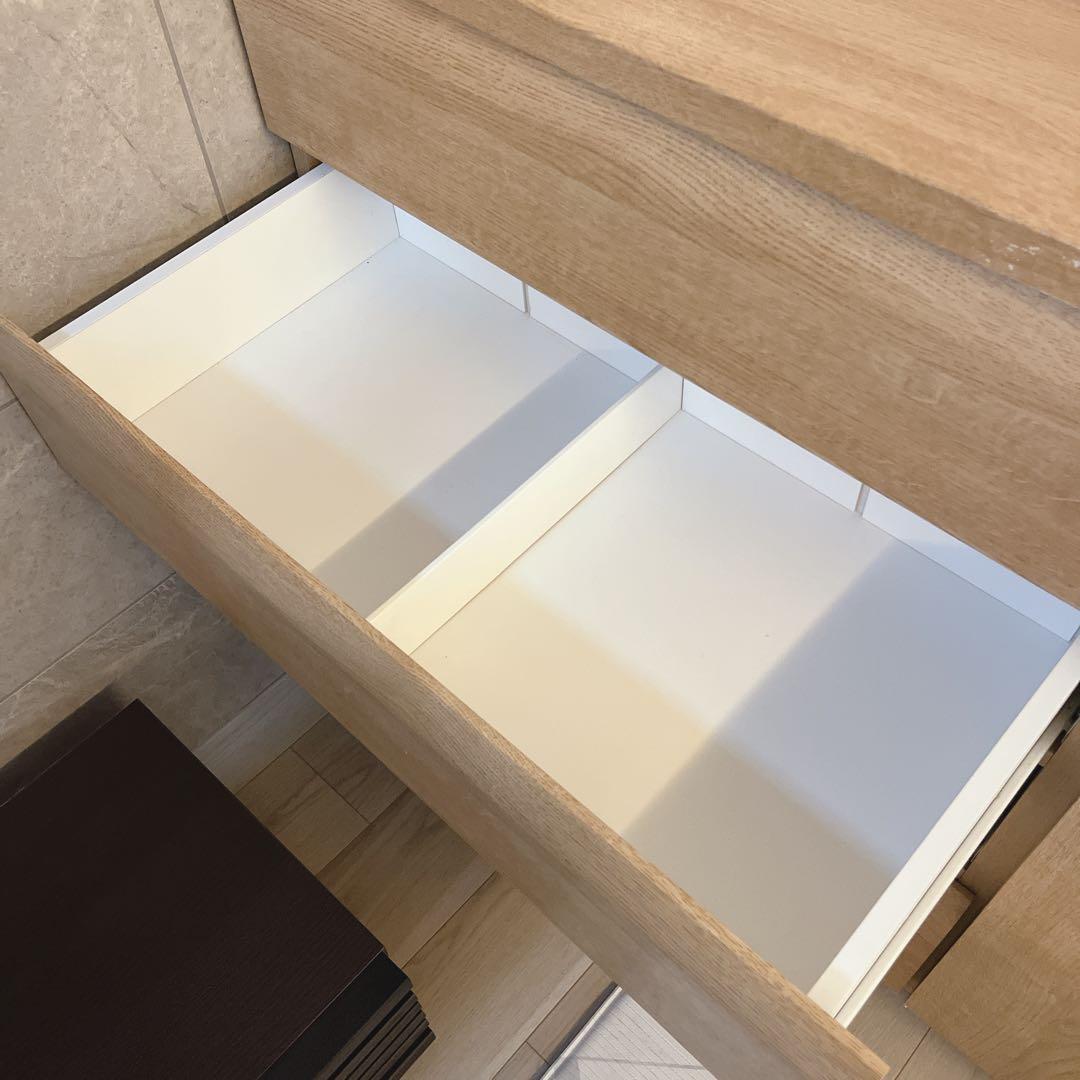 【送料込】幅120cm ニトリ 木チェスト WISH2 4段 ロッカー付