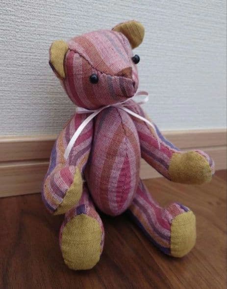 ハンドメイド　会津木綿テディベア