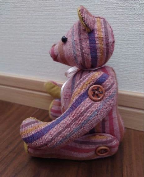 ハンドメイド　会津木綿テディベア