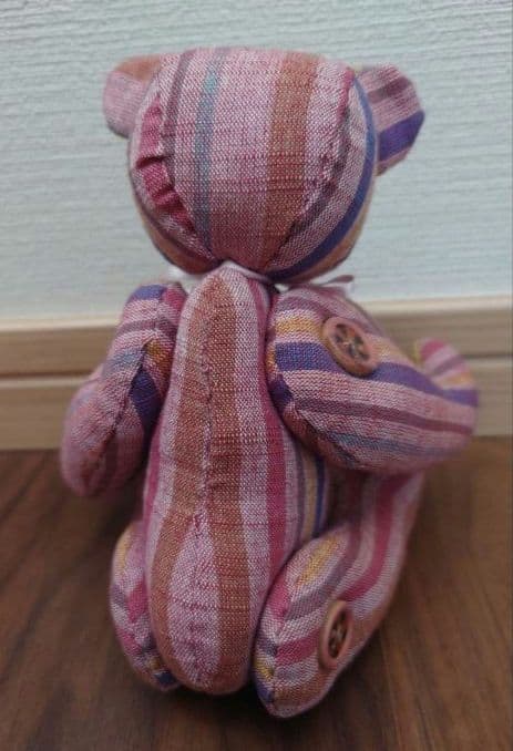 ハンドメイド　会津木綿テディベア