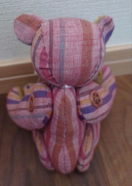 ハンドメイド　会津木綿テディベア