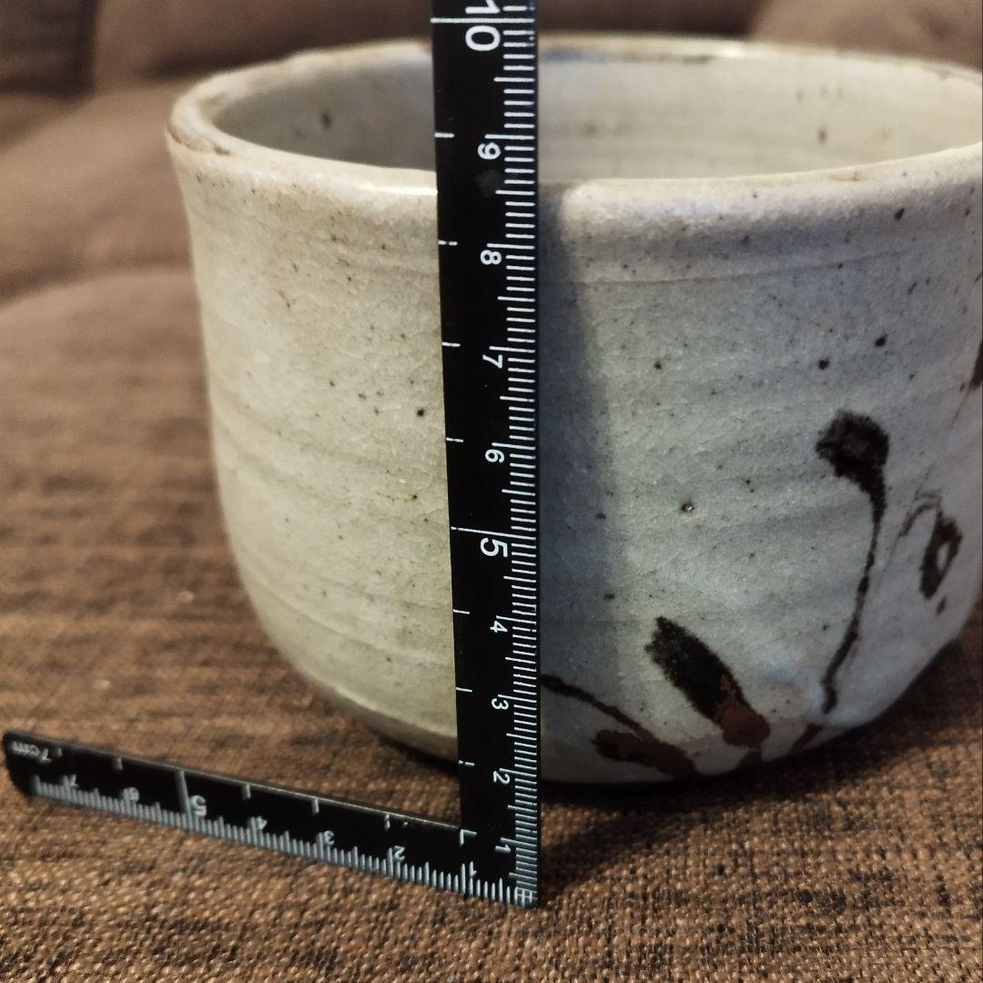 【茶道具】絵唐津 茶碗 木箱入 貝跡 高台見どころ 抹茶碗 唐津焼