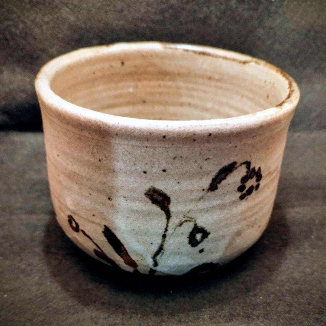 【茶道具】絵唐津 茶碗 木箱入 貝跡 高台見どころ 抹茶碗 唐津焼