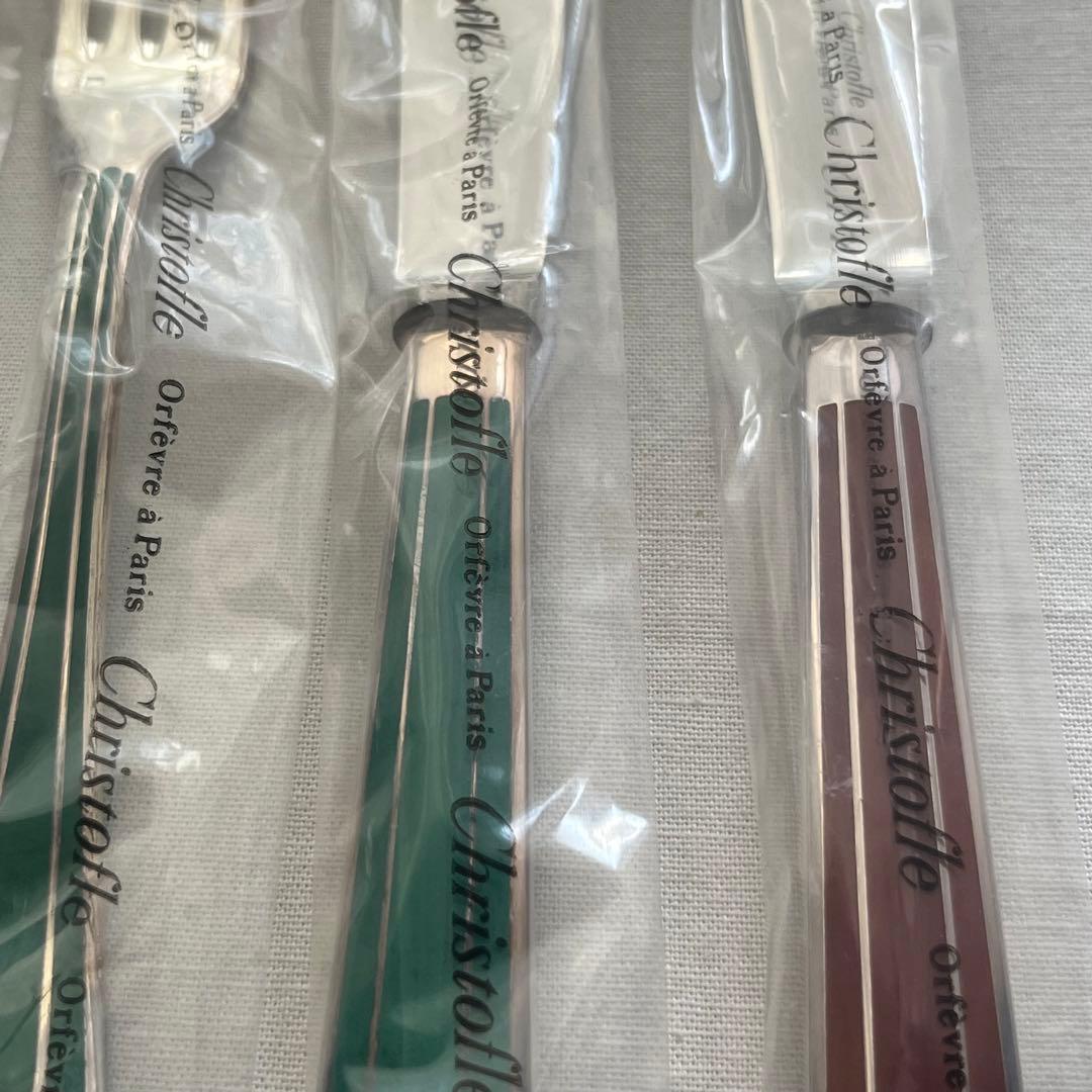 未使用品 クリストフル タリスマン 七宝 ディナーカトラリー スプーン