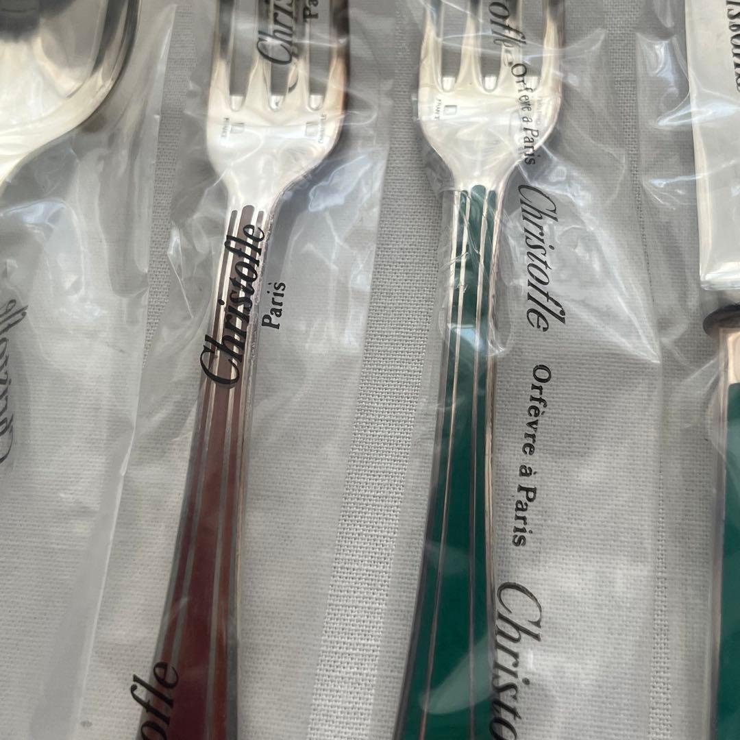 未使用品 クリストフル タリスマン 七宝 ディナーカトラリー スプーン