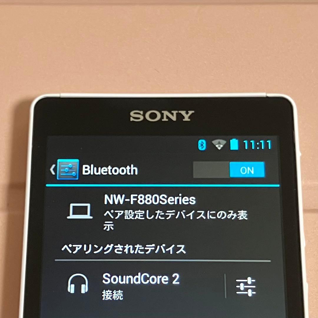 【美品】SONY ウォークマン　NW-F885 16GB しろ　5450