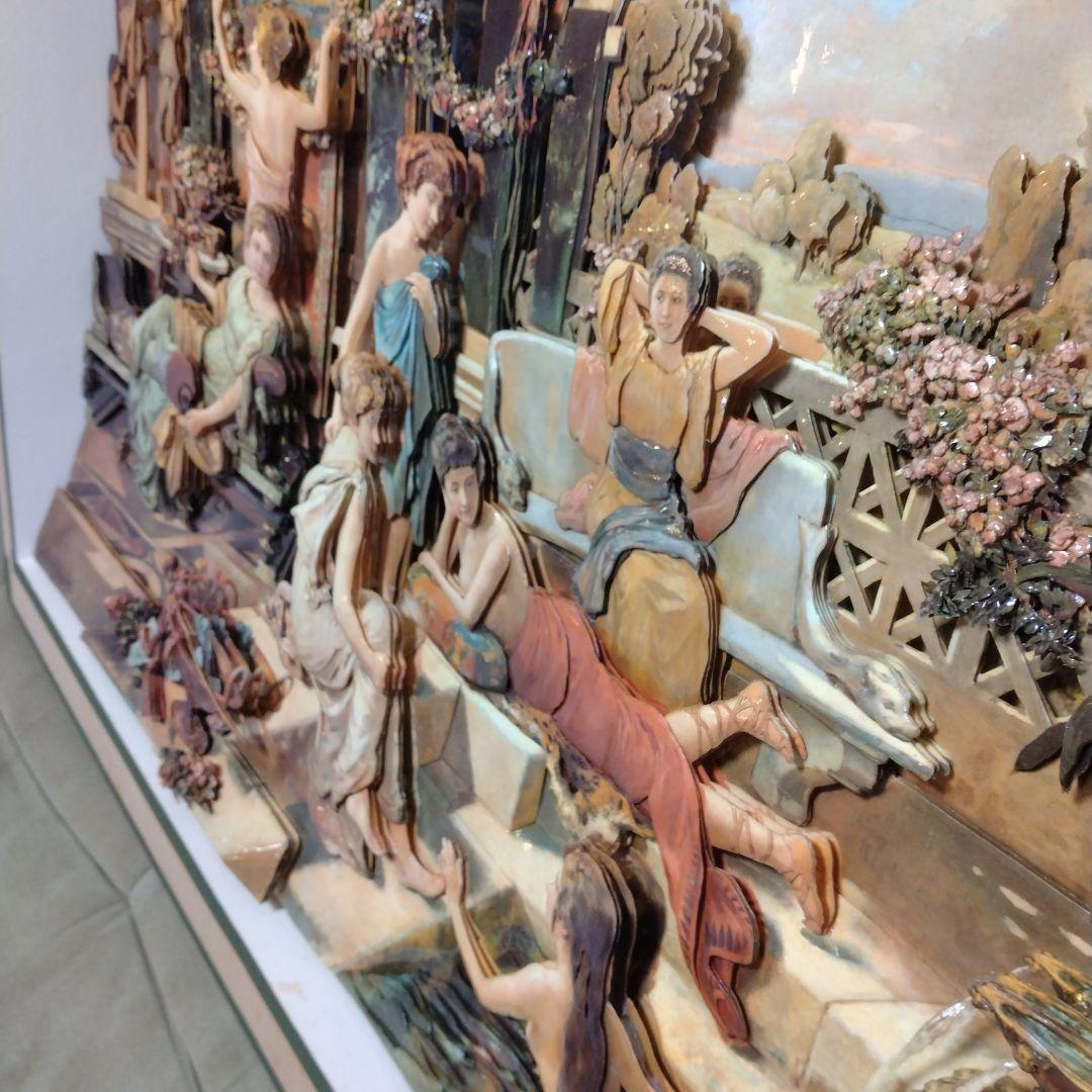 シャドーボックス古代ローマの風景 立体絵画 木製フレーム付き