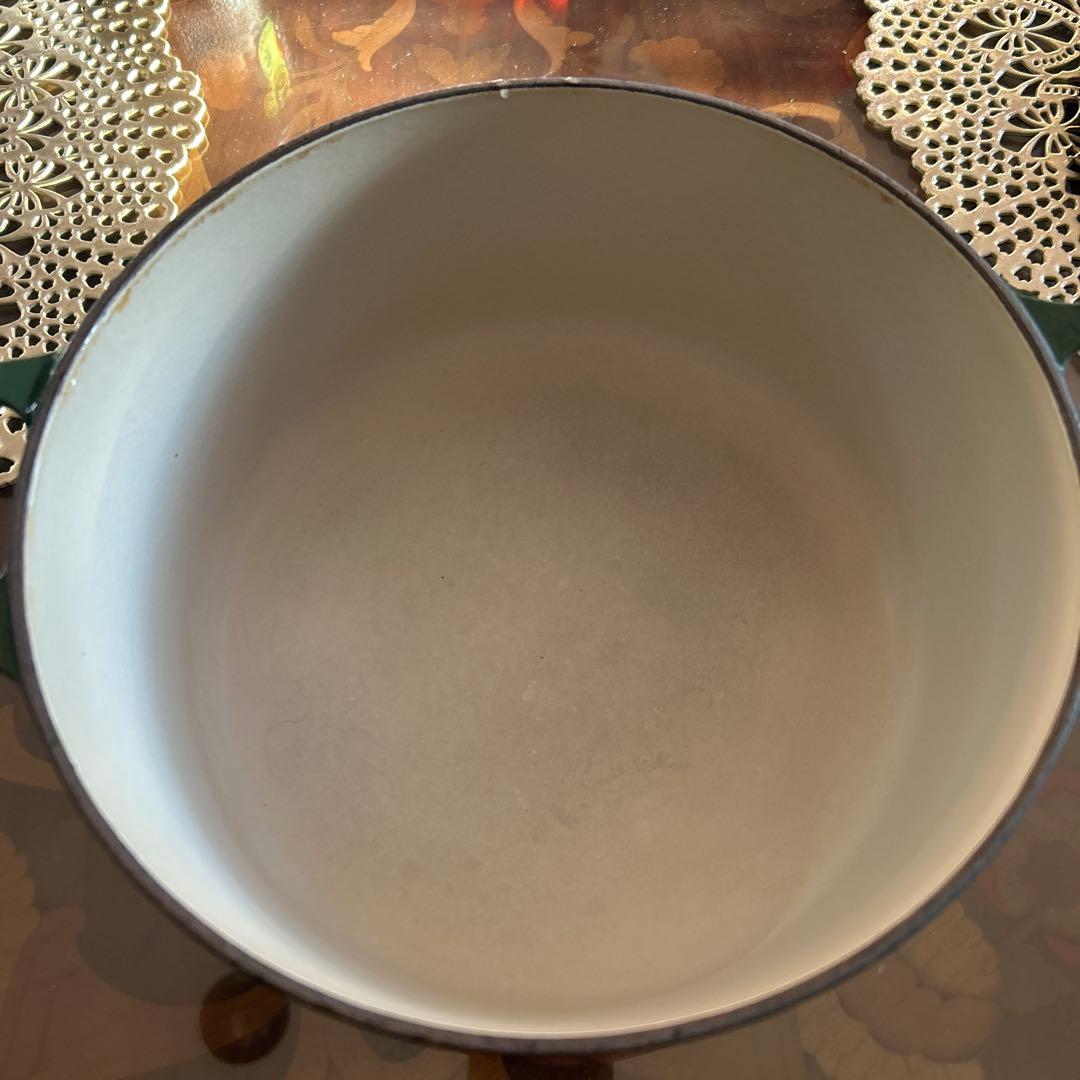 LE CREUSET 両手鍋 グリーン　22