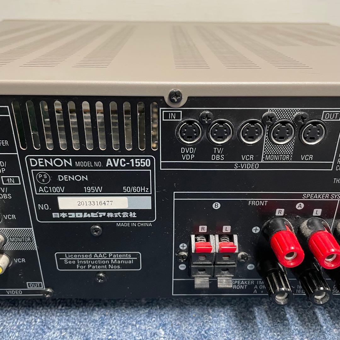 DENON AVC-1550 AVアンプ 動作確認済み 純正リモコン