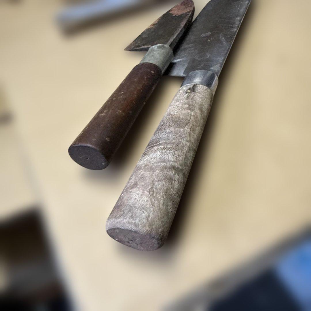 菜切り包丁 木製ハンドル　三徳包丁　杉本