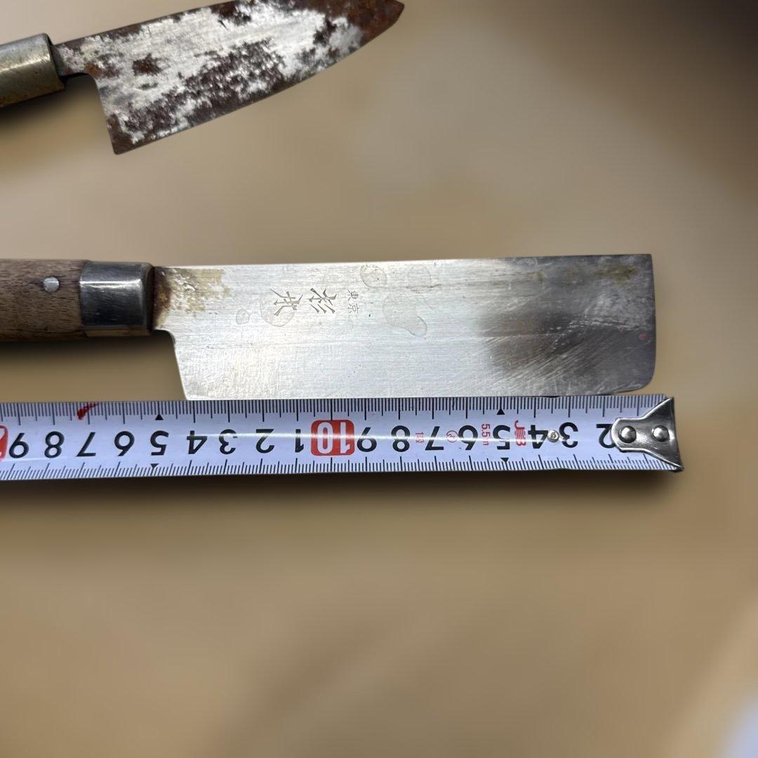 菜切り包丁 木製ハンドル　三徳包丁　杉本