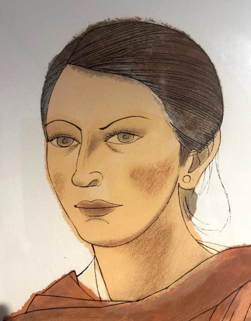 ◆平山 郁夫◆カミールの女性◆昭和５６年◆リトグラフ