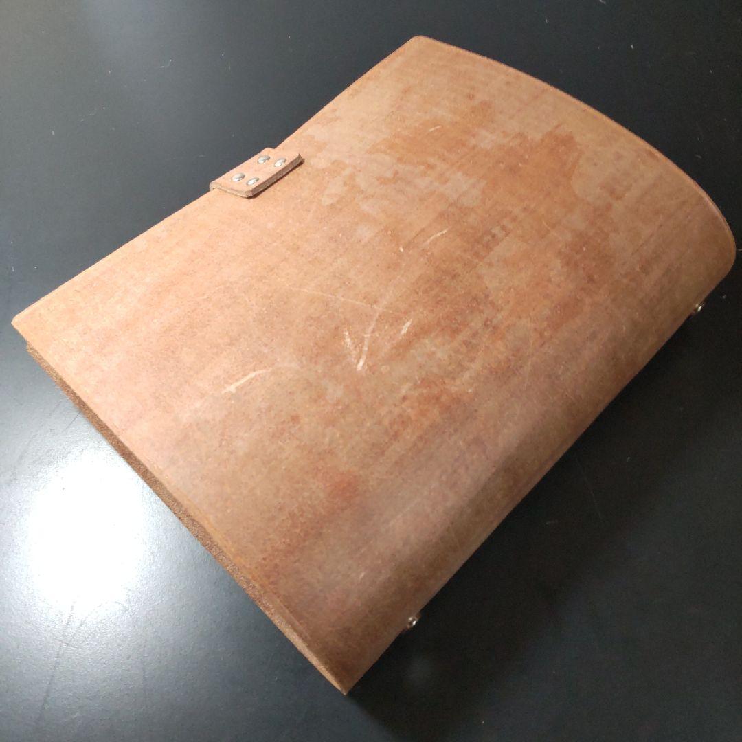 一枚革英国ブライドルレザー床革使用　システム手帳A5サイズ25mmリング