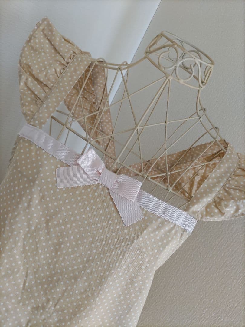 princess style 水玉エプロン フリル付き