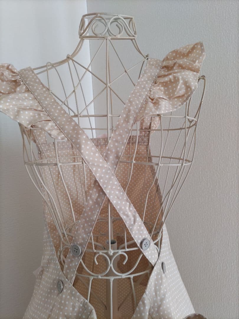 princess style 水玉エプロン フリル付き