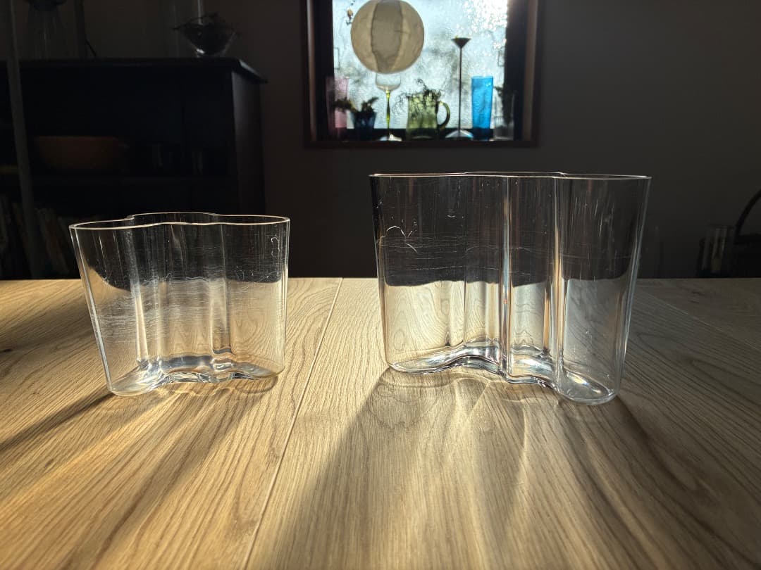 【　イッタラ】アルヴァ・アアルト 花瓶 120mm クリア