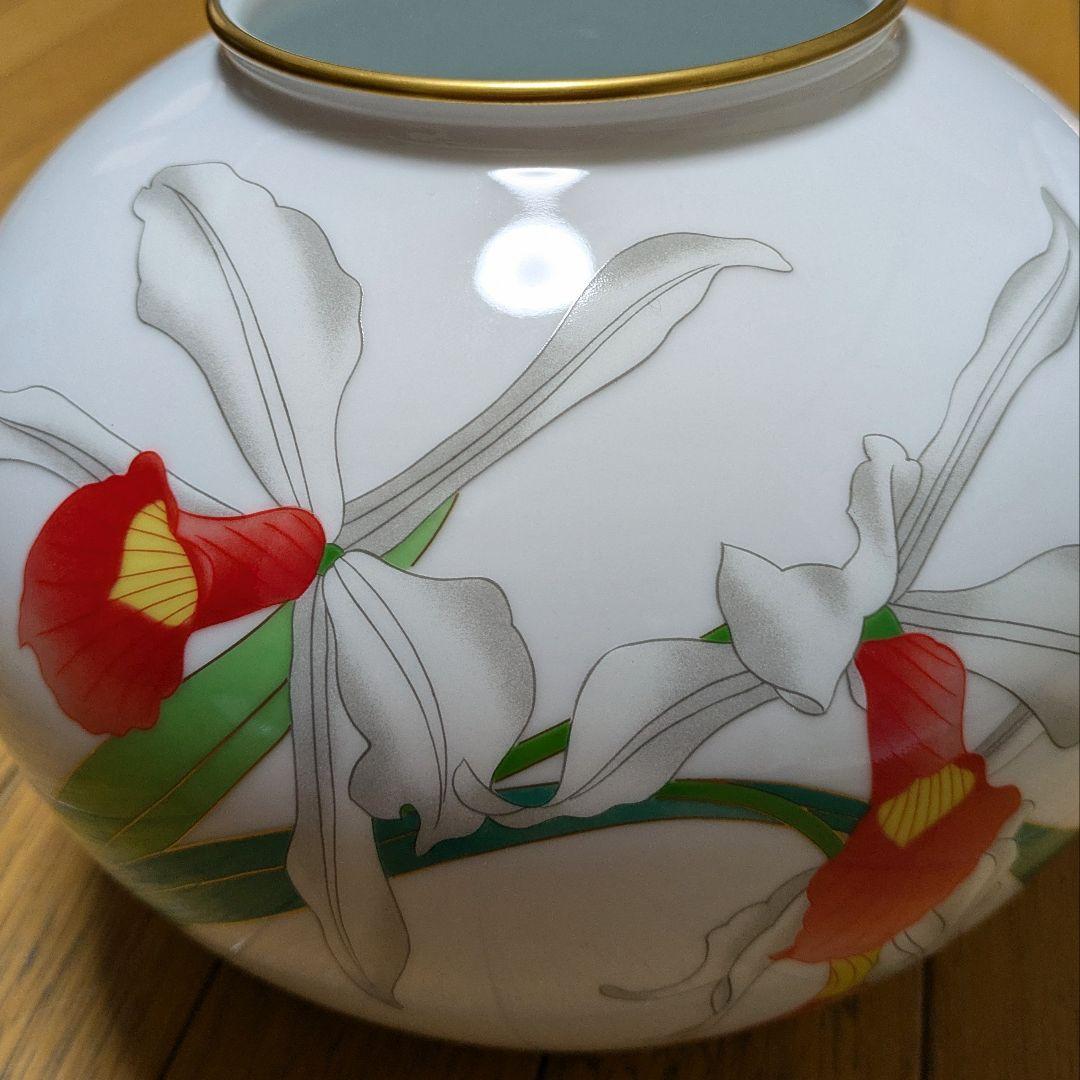 ☆値下げ！香蘭社 カトレア 花瓶 壺 木箱入り 新品未使用