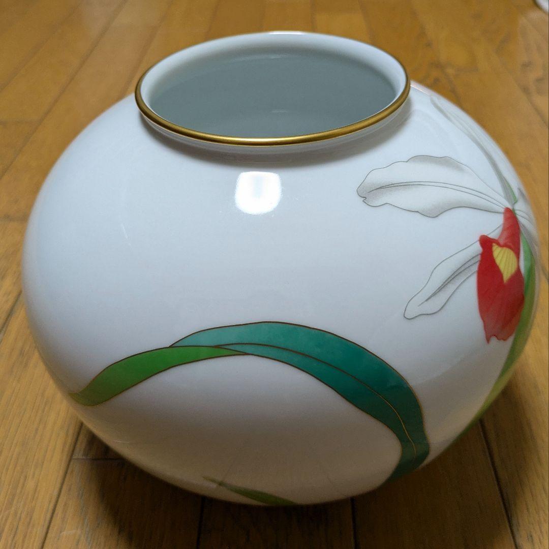 ☆値下げ！香蘭社 カトレア 花瓶 壺 木箱入り 新品未使用