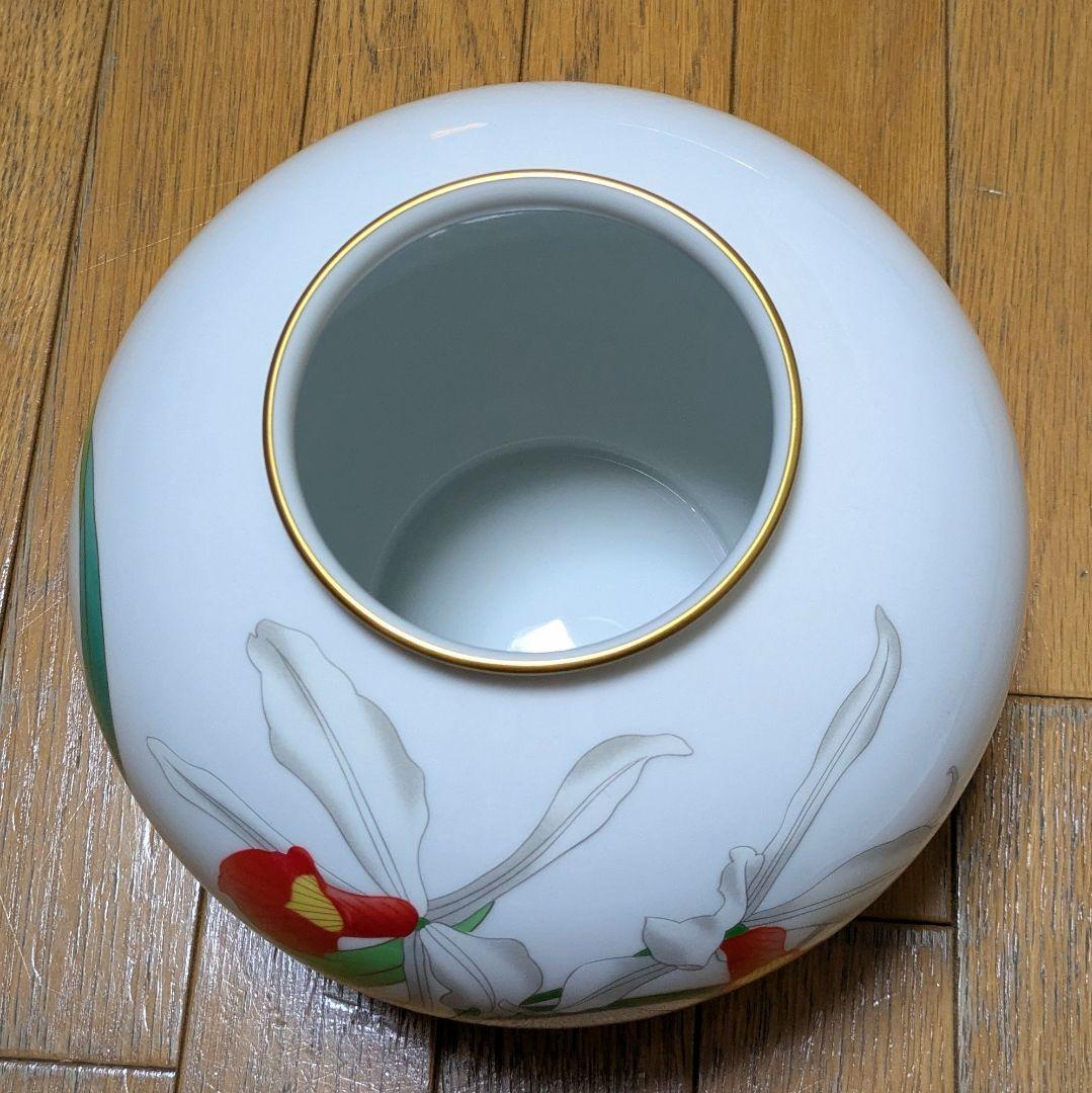 ☆値下げ！香蘭社 カトレア 花瓶 壺 木箱入り 新品未使用