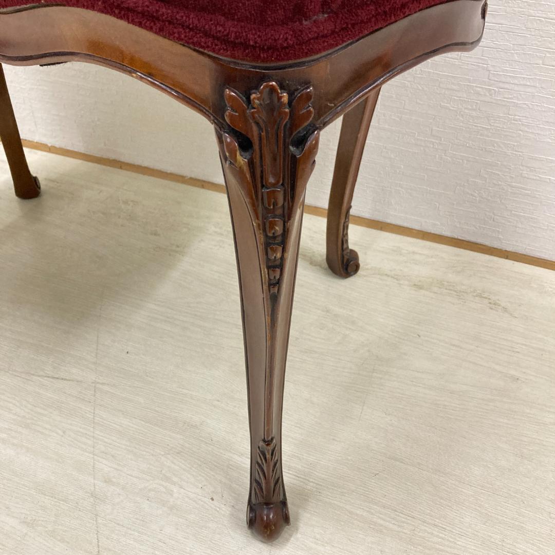 クラシック　猫脚　スツール　椅子　彫刻　フランス？