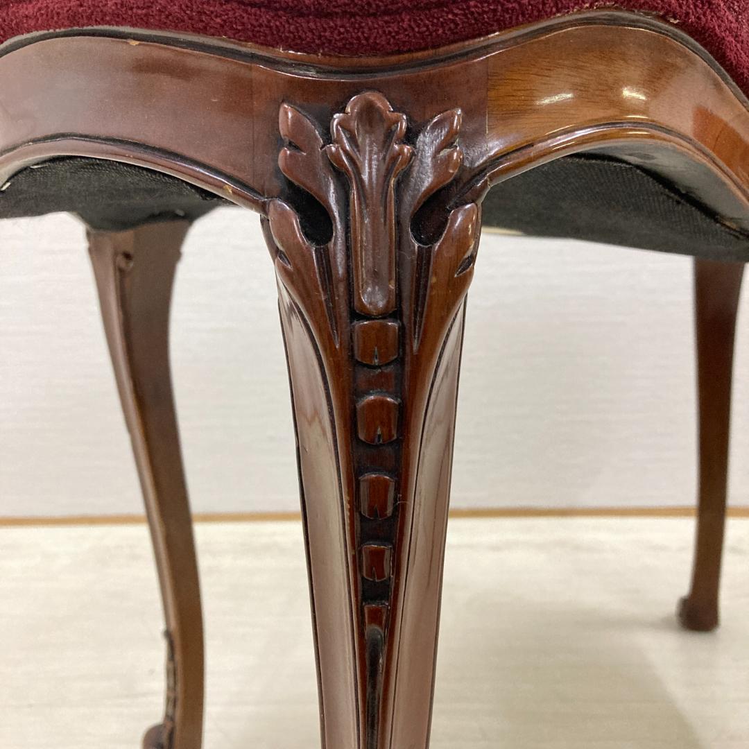 クラシック　猫脚　スツール　椅子　彫刻　フランス？