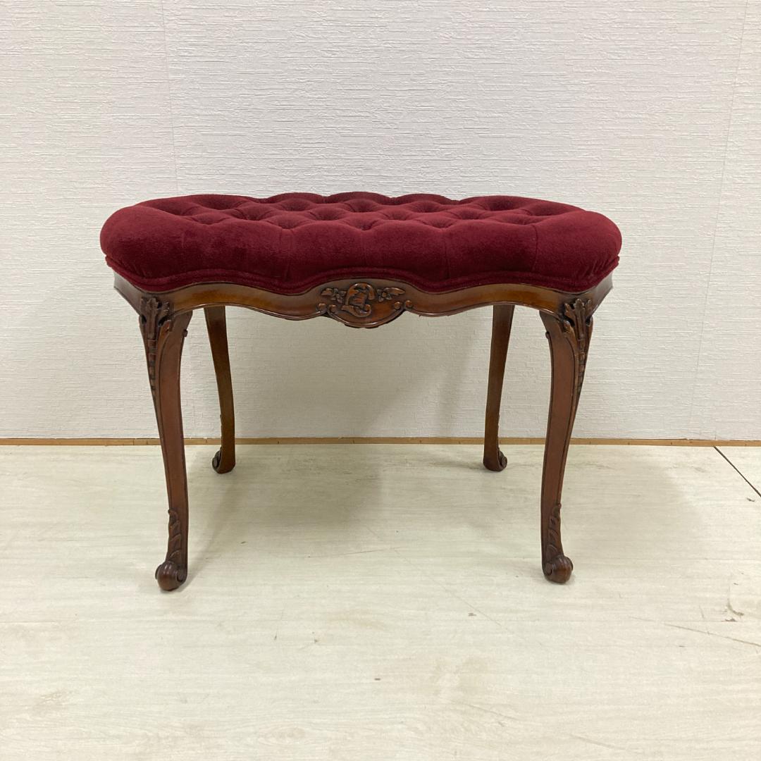 クラシック　猫脚　スツール　椅子　彫刻　フランス？