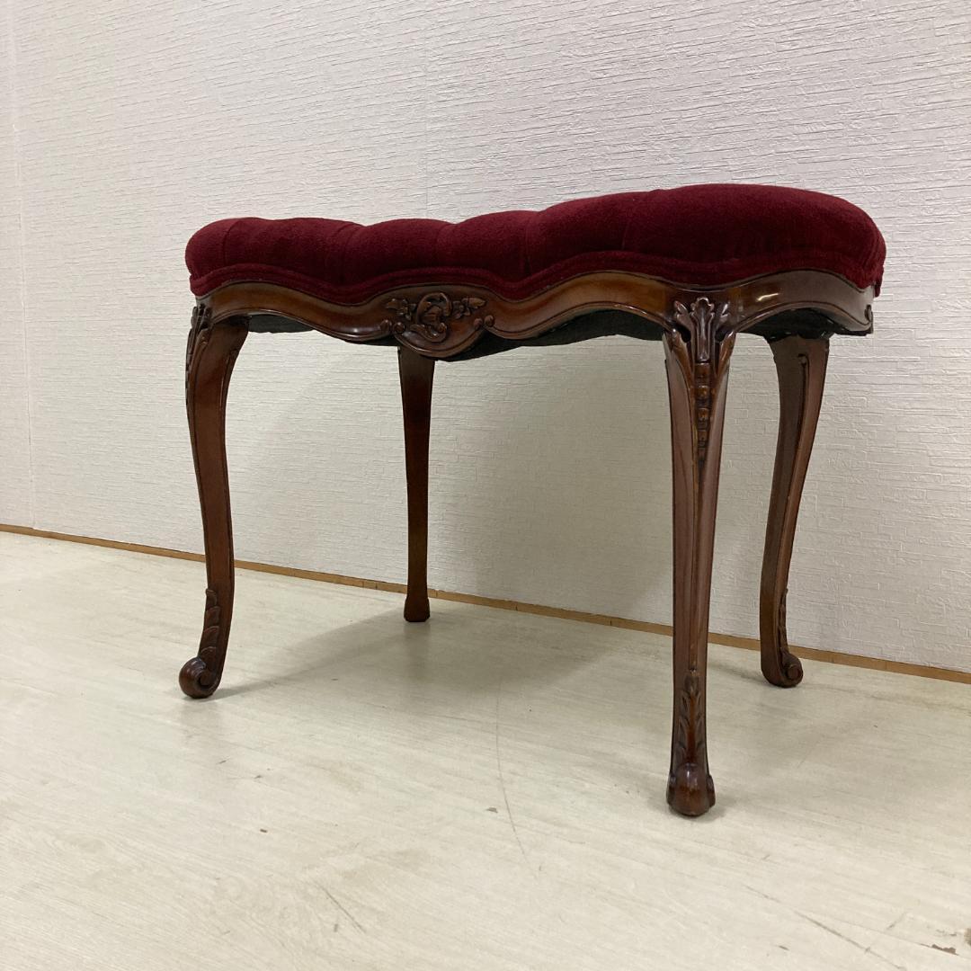 クラシック　猫脚　スツール　椅子　彫刻　フランス？