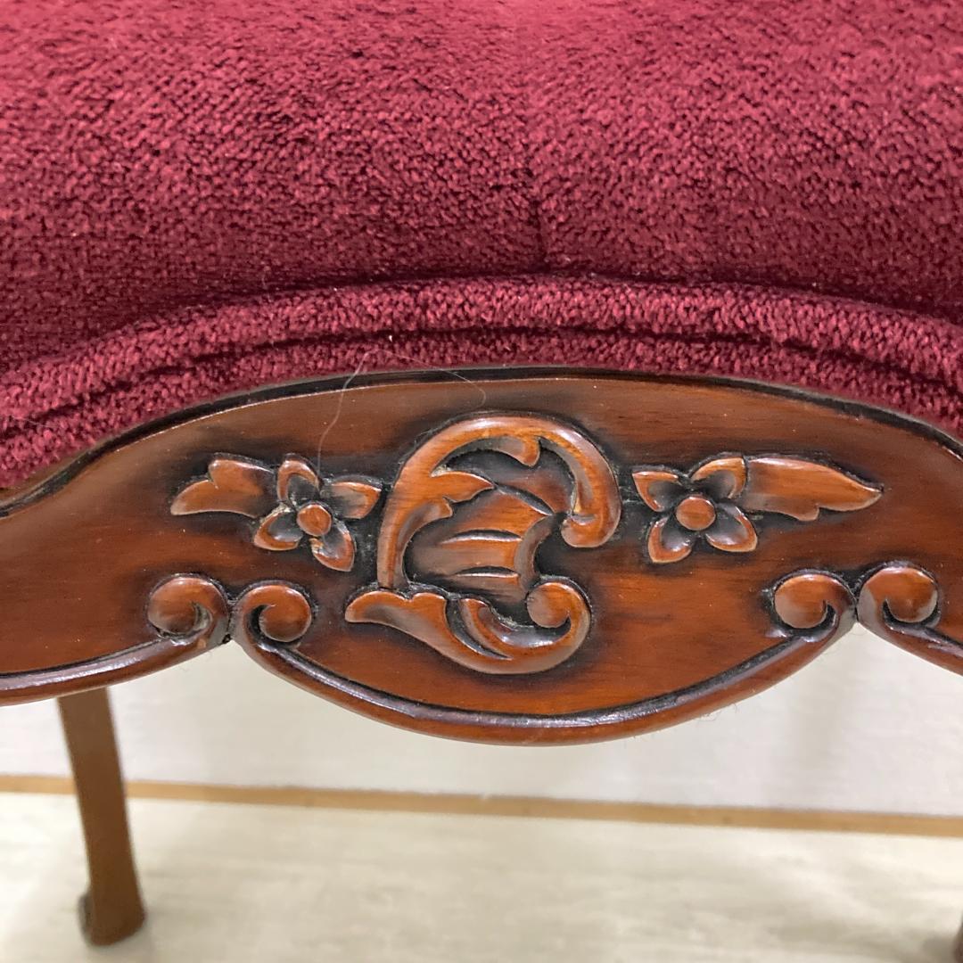 クラシック　猫脚　スツール　椅子　彫刻　フランス？