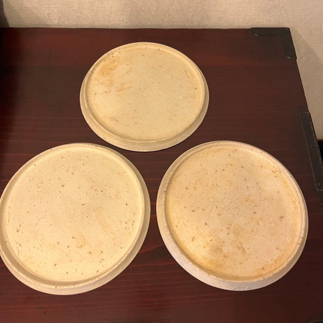 大澤哲哉 トレイ 3枚セット 直径約19cm プレート 作家　作品　白