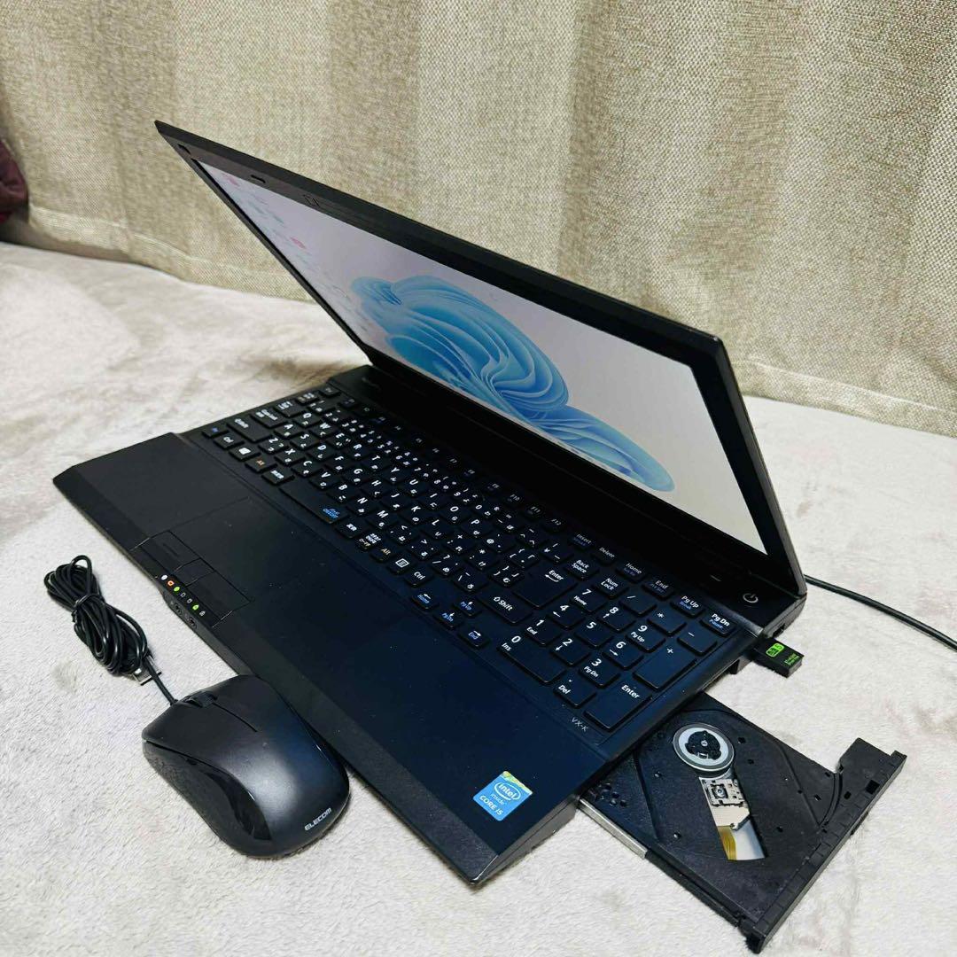 S284 NECノートパソコン i5メモリ8G高速Windows11オフィス付き