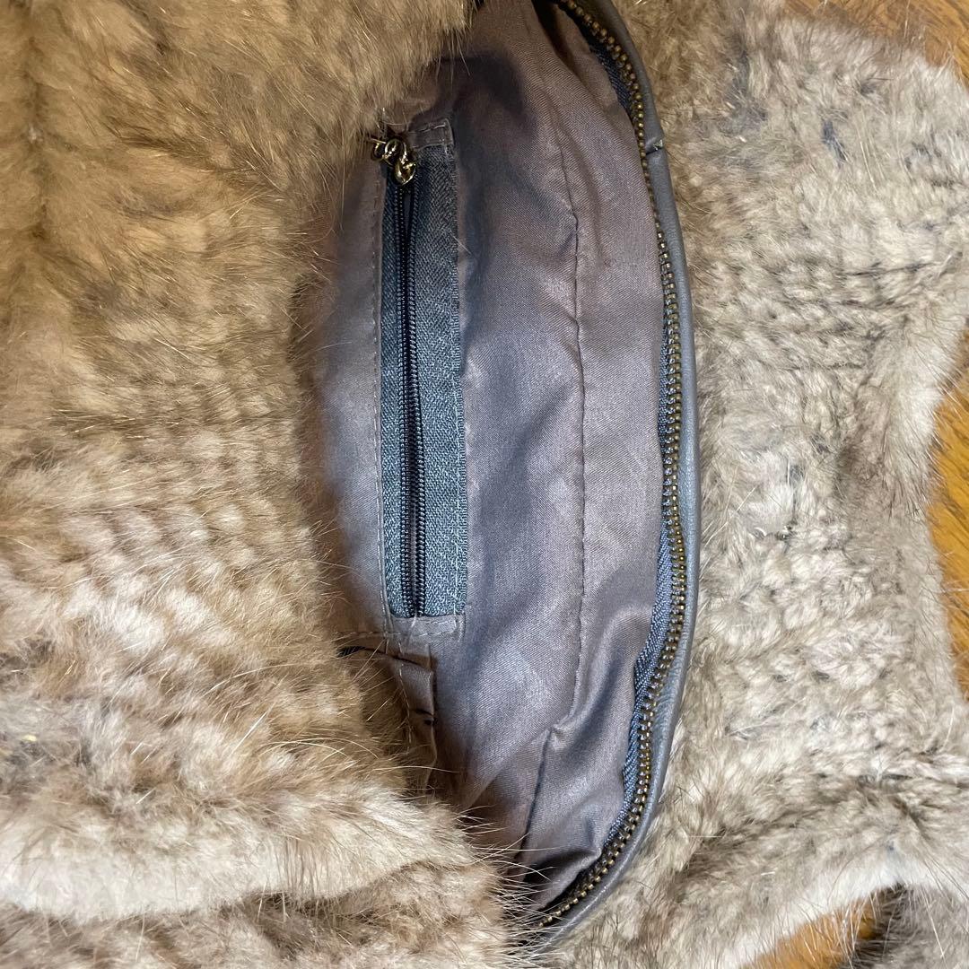 【未使用品】ミンクショルダーバッグ￼