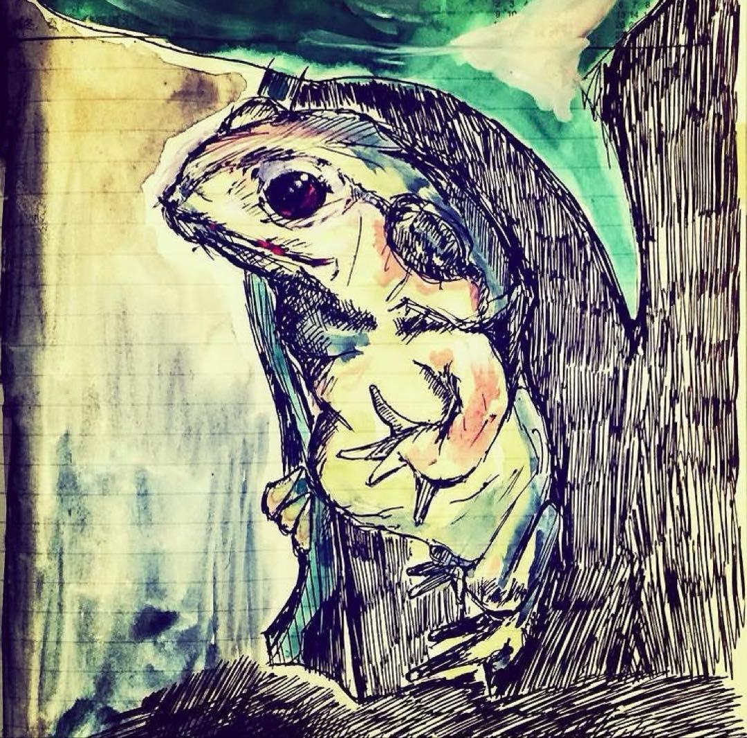 うさぎ工房 多加江セレクト】バリ島 カエル仮面｜Frog Mask｜民芸オブジェ