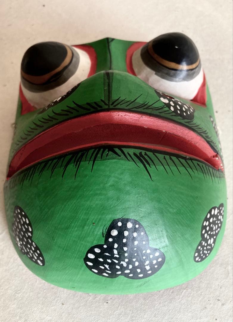 うさぎ工房 多加江セレクト】バリ島 カエル仮面｜Frog Mask｜民芸オブジェ