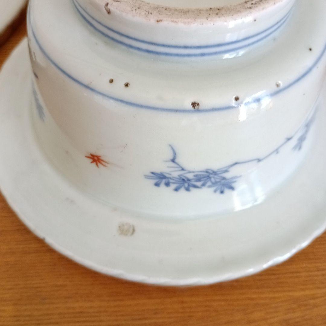 骨董品　青と白の和風デザインの鉢・碗、ボウル2個