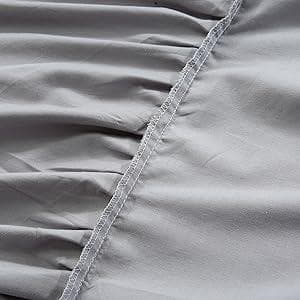 シングル CNGLORY アンティーク風 グレー掛け カバーセット