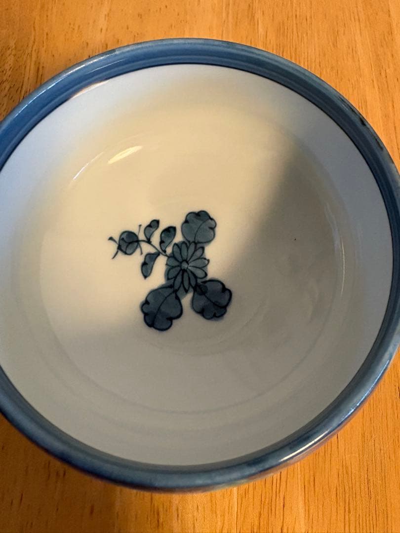 源右衛門窯　青彩菊絵　取鉢　４客セット