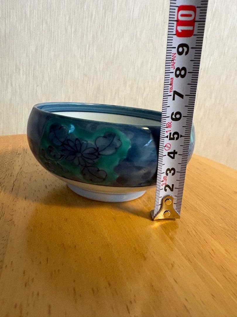 源右衛門窯　青彩菊絵　取鉢　４客セット