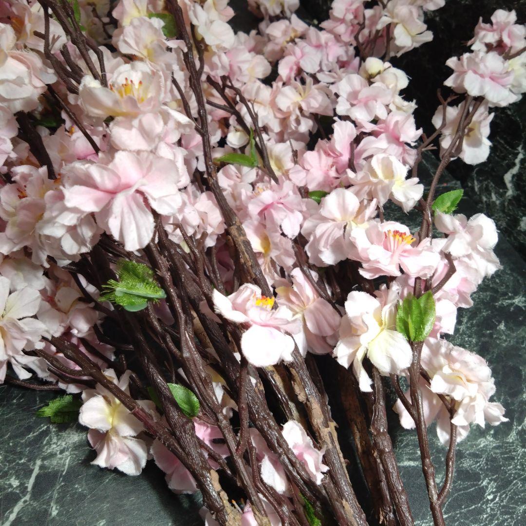 白 ピンク 薄紅の桜 造花８本