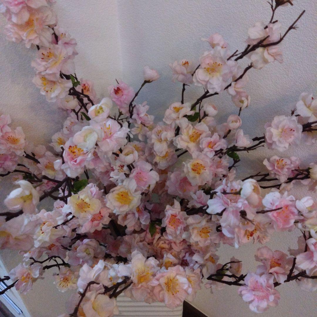 白 ピンク 薄紅の桜 造花８本