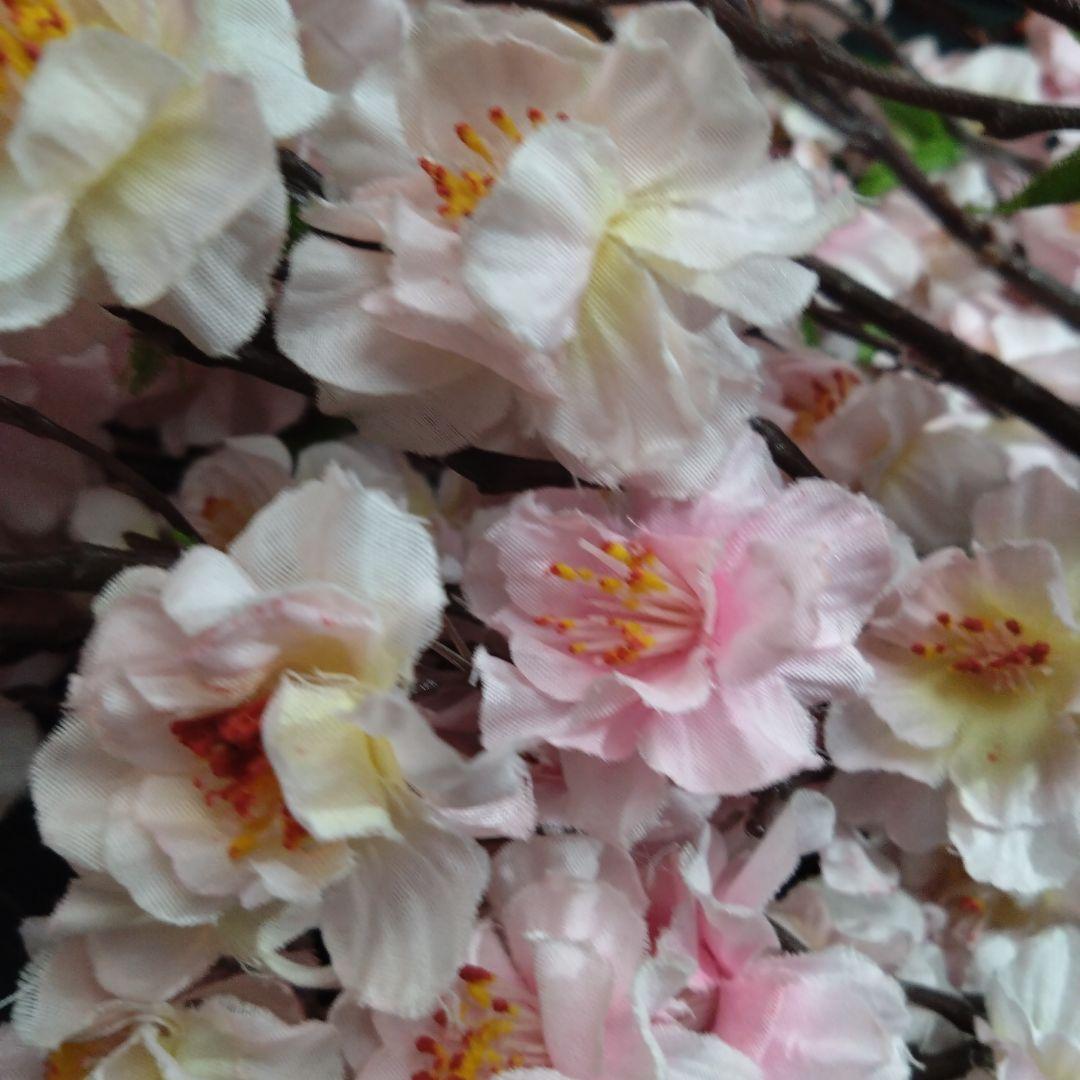 白 ピンク 薄紅の桜 造花８本