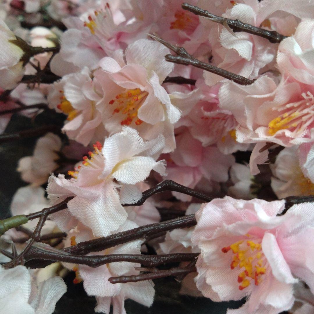 白 ピンク 薄紅の桜 造花８本