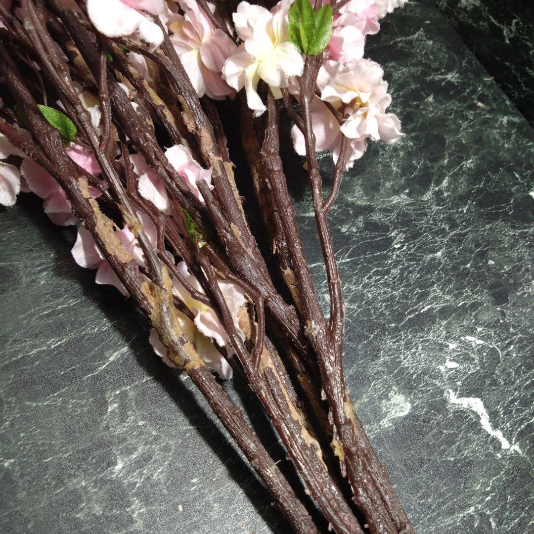 白 ピンク 薄紅の桜 造花８本