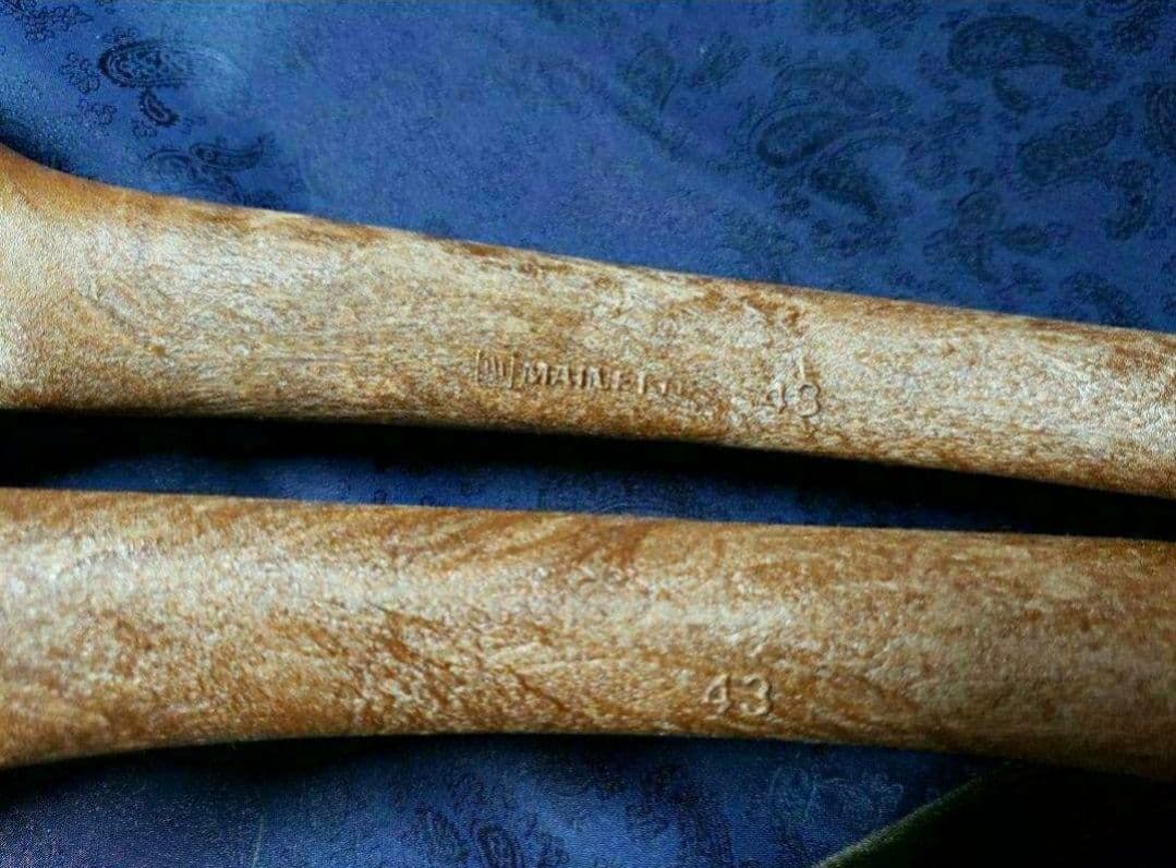 43㎝ 10本set 樹脂ハンガー 茶 マイネッティ サルトリアーレ 新品