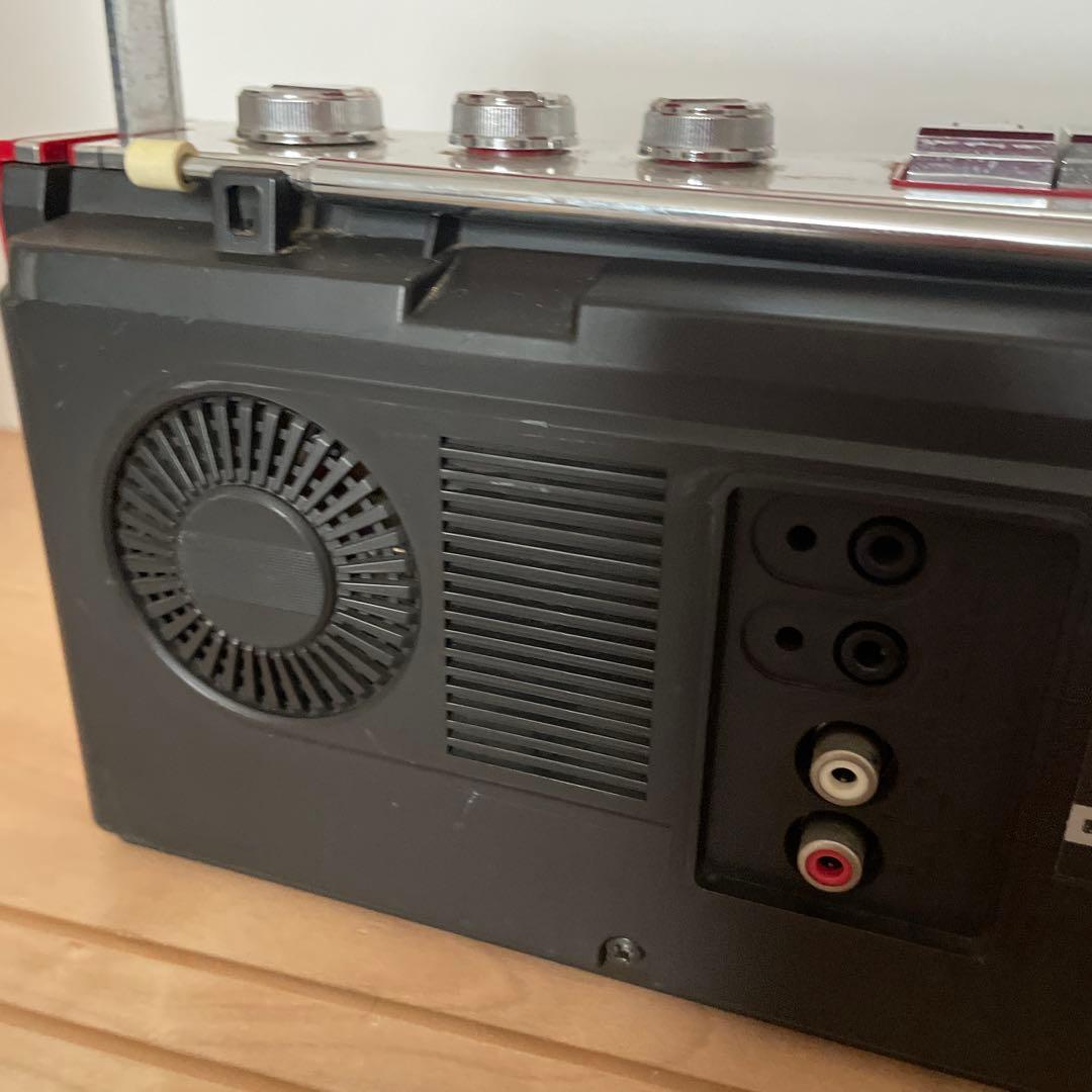 昭和レトロ SHARP QT-7(R) レッド FM/AM 2バンドラジオ