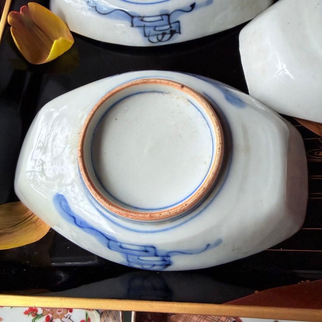 2236様感謝‼️ラスト五客‼️最上手伊万里　梅おしどり&鶴亀切支丹舟