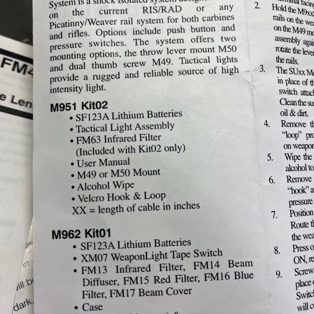 【実物•純正LED】 Surefire M951 Kit02 Tac Light