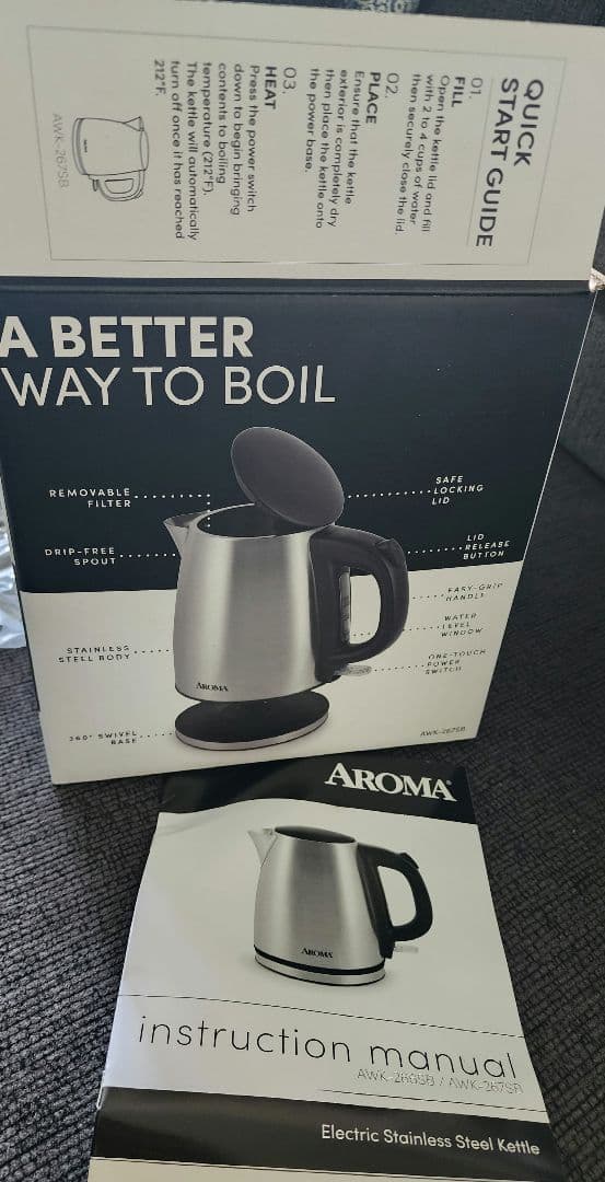 美品 アメリカ購入 AROMA 電気ケトル Electric Kettle 1L