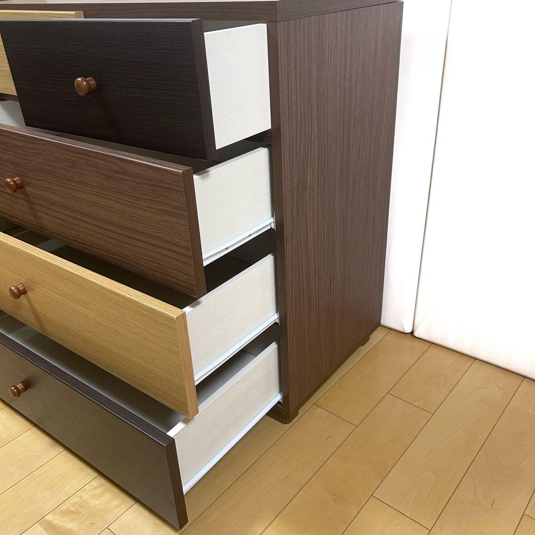 ニトリ　ローチェスト　リセナ2 7580H2 マルチカラー　4段5杯